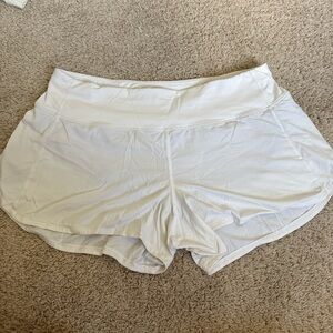 Lululemon Athletica White Athletic Shorts